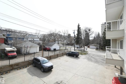 Visitor Parking is also available, with a guest sign in book located in the lobby - 206 8125 110 Street, Edmonton, AB - Outdoor With Balcony
