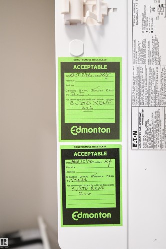 No expense was spared during the extensive renovation to this unit, and it shows.  The permit stickers are clearly visible on the upgraded electrical panel.  Again, the details matter - 206 8125 110 Street, Edmonton, AB - Other