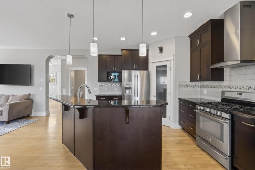 3633 Atkinson Loop, Edmonton, AB - Indoor Photo Showing Kitchen With Upgraded Kitchen