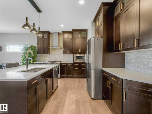 8427 216 Street, Edmonton, AB - Indoor Photo Showing Kitchen With Double Sink With Upgraded Kitchen