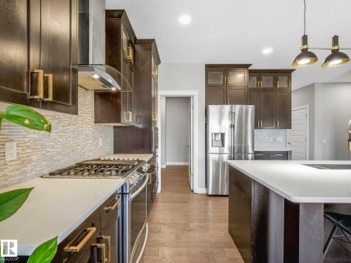 8427 216 Street, Edmonton, AB - Indoor Photo Showing Kitchen With Upgraded Kitchen