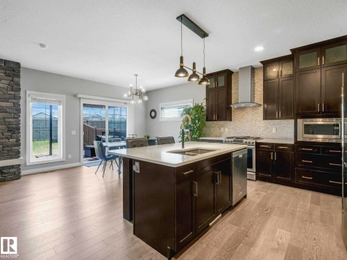 8427 216 Street, Edmonton, AB - Indoor Photo Showing Kitchen With Double Sink With Upgraded Kitchen
