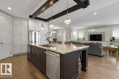 7931 112S Avenue, Edmonton, AB - Indoor Photo Showing Kitchen With Double Sink With Upgraded Kitchen