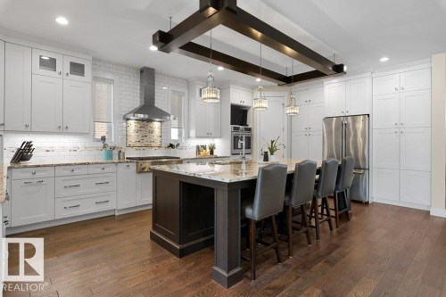 7931 112S Avenue, Edmonton, AB - Indoor Photo Showing Kitchen With Upgraded Kitchen