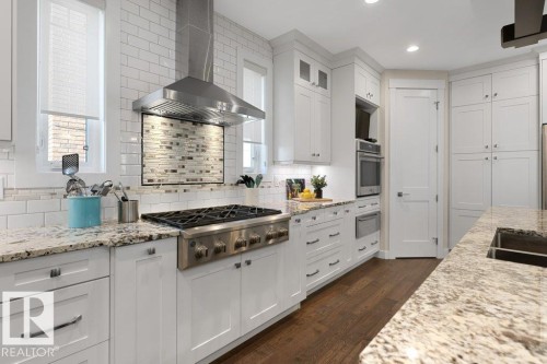 7931 112S Avenue, Edmonton, AB - Indoor Photo Showing Kitchen With Upgraded Kitchen