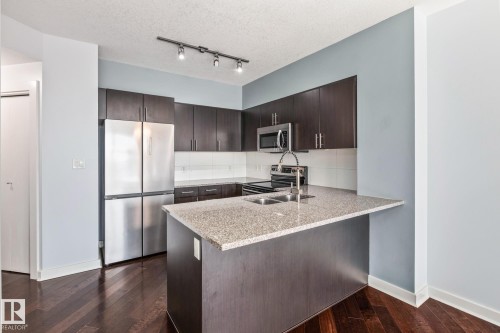 2304 10152 104 Street, Edmonton, AB - Indoor Photo Showing Kitchen With Double Sink
