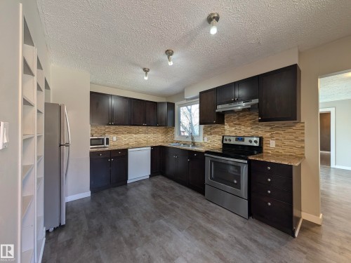 13528 139 Street, Edmonton, AB - Indoor Photo Showing Kitchen With Double Sink
