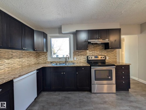 13528 139 Street, Edmonton, AB - Indoor Photo Showing Kitchen With Double Sink