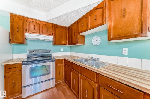 13862 24 Street, Edmonton, AB - Indoor Photo Showing Kitchen With Double Sink