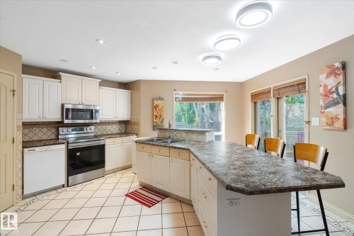 4908 187 Street, Edmonton, AB - Indoor Photo Showing Kitchen With Double Sink