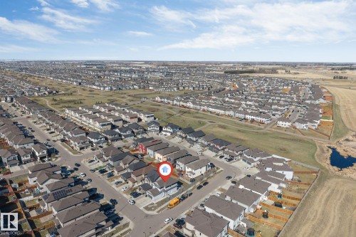 Aerial perspective of a residential neighborhood featuring numerous detached homes with varying rooflines - 1103 29 Street, Edmonton, AB - Outdoor With View