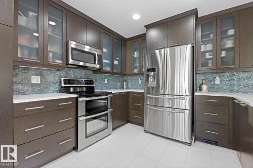 1251 Secord Landing, Edmonton, AB - Indoor Photo Showing Kitchen With Stainless Steel Kitchen With Upgraded Kitchen
