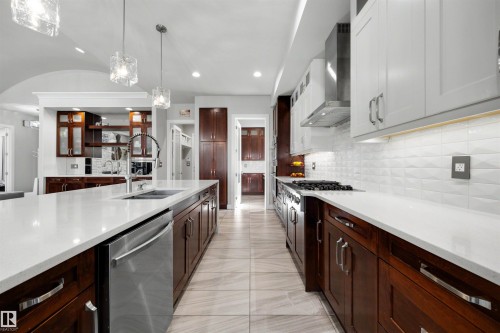 9055 24 Avenue, Edmonton, AB - Indoor Photo Showing Kitchen With Double Sink With Upgraded Kitchen