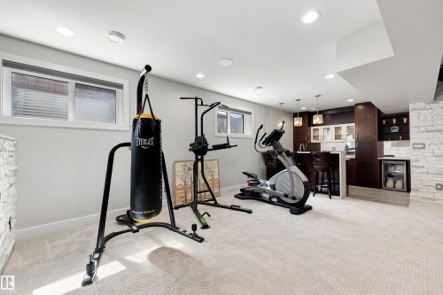9055 24 Avenue, Edmonton, AB - Indoor Photo Showing Gym Room