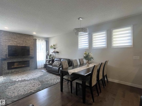 8504 216 Street, Edmonton, AB - Indoor Photo Showing Other Room With Fireplace