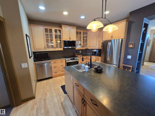 1205 Colonel Stone Avenue, Edmonton, AB - Indoor Photo Showing Kitchen With Stainless Steel Kitchen