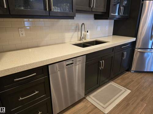 108 11650 79 Avenue, Edmonton, AB - Indoor Photo Showing Kitchen With Double Sink