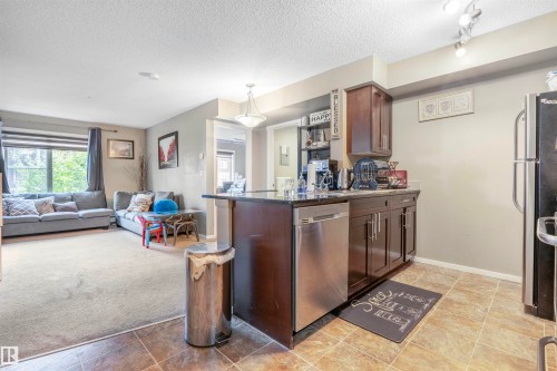 313 5390 Chappelle Rd, Edmonton, AB - Indoor Photo Showing Kitchen With Stainless Steel Kitchen
