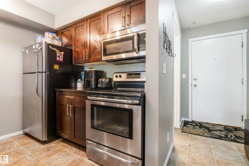 313 5390 Chappelle Rd, Edmonton, AB - Indoor Photo Showing Kitchen With Stainless Steel Kitchen