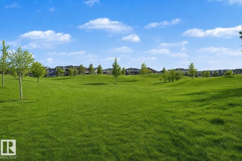 Expansive green space featuring rolling hills and scattered trees. Lawn enhanced for summer look. - 635 42 Street, Edmonton, AB - Outdoor With View