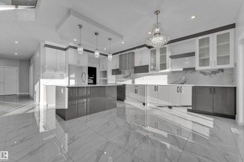 213 Crystal Creek, Leduc, AB - Indoor Photo Showing Kitchen With Upgraded Kitchen