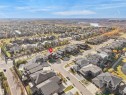 Aerial perspective of a developed residential community with diverse architectural styles - 913 Wood Place, Edmonton, AB  - Outdoor With View 