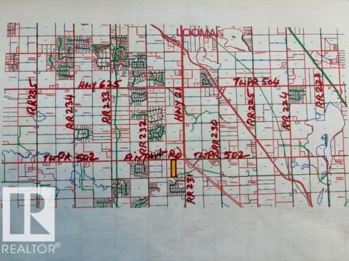 Property Survey Map. Indicating the parcel's location and surrounding infrastructure - 23133 Twp Rd 502, Rural Leduc County, AB - 