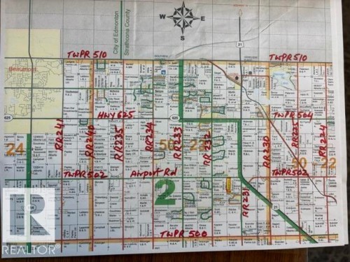 Property Map. Depicting land divisions and road networks within the property's geographical area - 23133 Twp Rd 502, Rural Leduc County, AB - Other