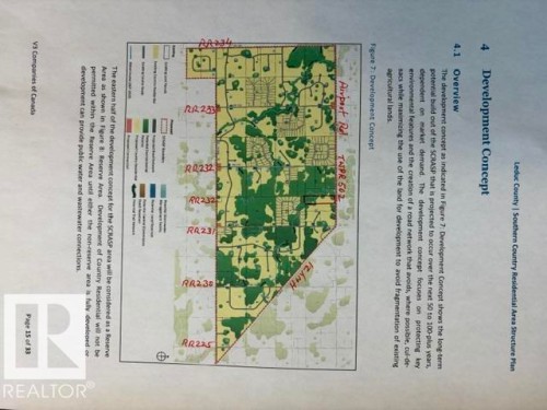 Development Concept, Overview. Outlining the long-term potential build out of the SCRASP and its development principles - 23133 Twp Rd 502, Rural Leduc County, AB - Other