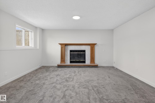 15323 72 Street, Edmonton, AB - Indoor Photo Showing Living Room With Fireplace