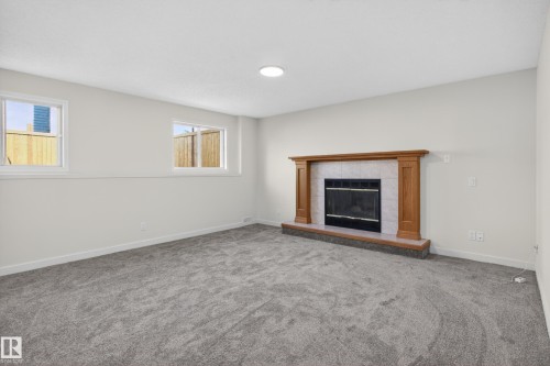 15323 72 Street, Edmonton, AB - Indoor Photo Showing Living Room With Fireplace