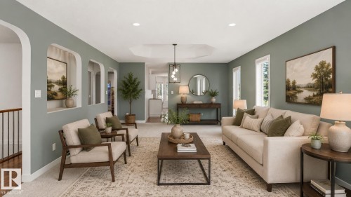 1346 Potter Greens Drive, Edmonton, AB - Indoor Photo Showing Living Room