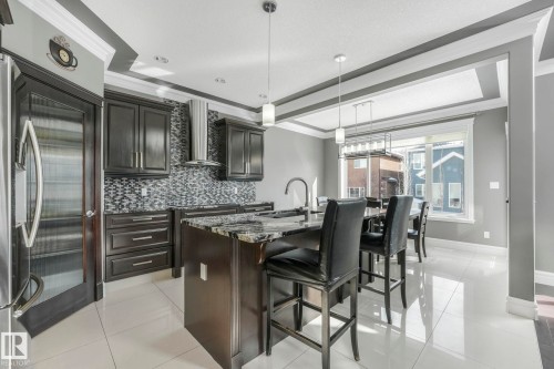 1360 Cunningham Drive, Edmonton, AB - Indoor Photo Showing Kitchen With Upgraded Kitchen