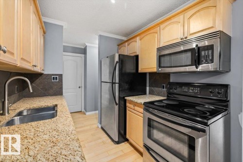 201 10547 83 Avenue, Edmonton, AB - Indoor Photo Showing Kitchen With Double Sink