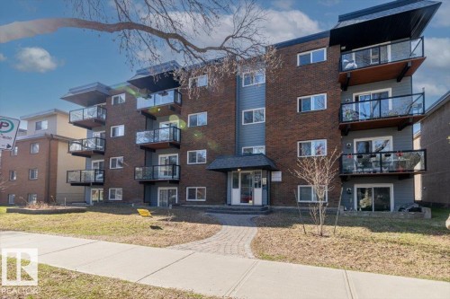 201 10547 83 Avenue, Edmonton, AB - Outdoor With Balcony With Facade