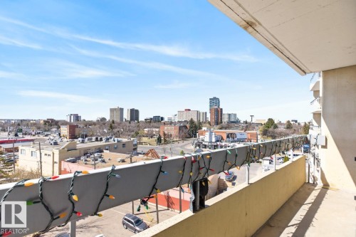 606 10883 Saskatchewan Drive, Edmonton, AB - Outdoor With Balcony With View