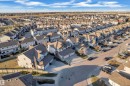 Aerial perspective of a developed residential area featuring a distinct property - 5520 5 Avenue, Edmonton, AB  - Outdoor With View 