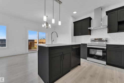 19734 29 Avenue, Edmonton, AB - Indoor Photo Showing Kitchen With Upgraded Kitchen