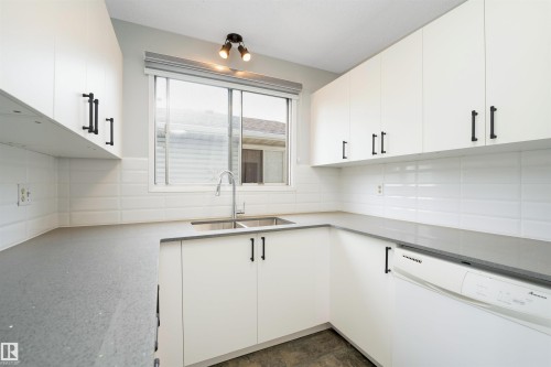 12411 94 Street, Edmonton, AB - Indoor Photo Showing Kitchen With Double Sink