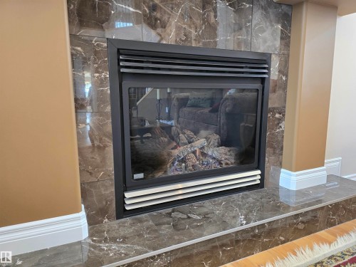 7429 162 Avenue, Edmonton, AB - Indoor Photo Showing Living Room With Fireplace