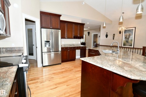 67 Shores Drive, Leduc, AB - Indoor Photo Showing Kitchen With Upgraded Kitchen