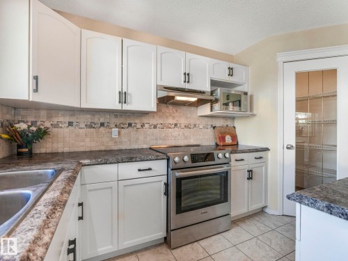 1060 Wedgewood Boulevard, Edmonton, AB - Indoor Photo Showing Kitchen With Double Sink