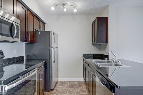306 12035 22 Avenue, Edmonton, AB - Indoor Photo Showing Kitchen With Double Sink