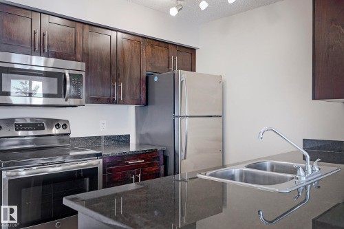 306 12035 22 Avenue, Edmonton, AB - Indoor Photo Showing Kitchen With Double Sink