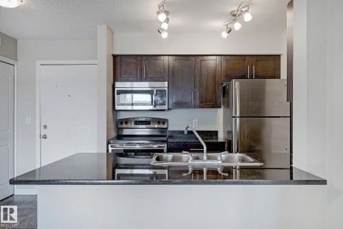 306 12035 22 Avenue, Edmonton, AB - Indoor Photo Showing Kitchen With Double Sink