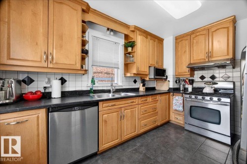 11645 125 Street, Edmonton, AB - Indoor Photo Showing Kitchen With Double Sink