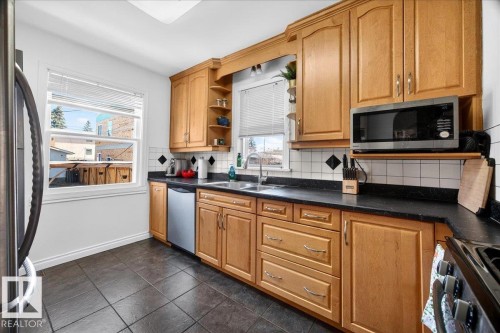 11645 125 Street, Edmonton, AB - Indoor Photo Showing Kitchen With Double Sink