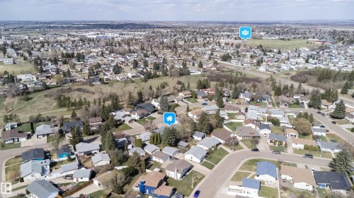 Residential neighborhood featuring mature trees and a network of paved streets - 126 Harrison Drive, Edmonton, AB - Outdoor With View
