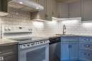 227 10535 122 Street, Edmonton, AB  - Indoor Photo Showing Kitchen With Double Sink With Upgraded Kitchen 