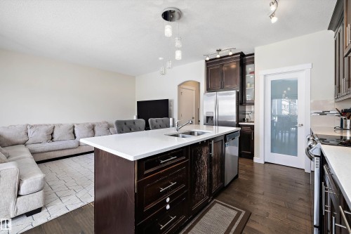504 Sturtz Link, Leduc, AB - Indoor Photo Showing Kitchen With Double Sink